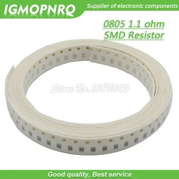 300pcs 0805 SMD Rezistorius 1.1 om Chip Rezistorius 1/8W 1.1 R 1R1 omų 0805-1.1 R