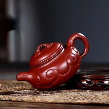 Kinų stiliaus Yixing raudonos molio puodą raw rūdos Da Hong Pao klasikinis Ruyi antikvariniai puodą namų kung fu arbatinukas arbatos rinkinys dovanų