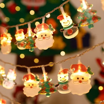 1PC Santa Sniego, Kalėdų Medžio Apdaila Žibintai, Baterija Pasakų String dega Gyvenamasis Šalies Kalėdų Sodo Dekoro