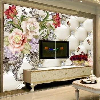 wellyu Užsakymą tapetai 3D freskomis didelis, turtingas gėlių atidaryti minkštas krepšys fone sienų tapybą sienų dokumentai namų dekoro 3d tapetai