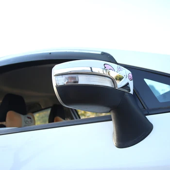 2vnt/komplektas galinio vaizdo Veidrodžio Apdaila Dekoratyvinis Lipdukas Galinio vaizdo Veidrodėlis Padengti Juosteles Ford Ecosport 2013-2017 Chrome Priedai