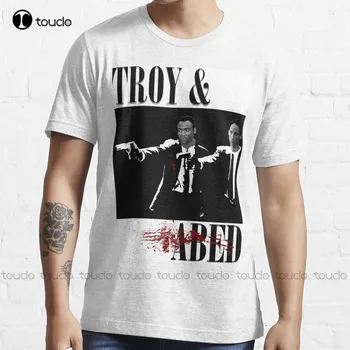Troy & Abed (Pulp Fiction Stilius) Tendencijos T-Shirt Dviratį Marškinėliai Vyrams Užsakymą Aldult Paauglių Unisex Skaitmeninis Spausdinimas Tee Marškinėliai Naujas