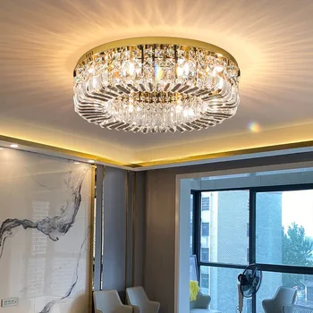 Šviesos prabangūs krištolo kambarį pagrindinių lubų lempa post-modernus minimalistinio turas miegamojo, valgomojo naujas LED lempos 2022 m.