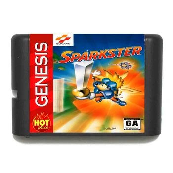 Naujas Atvykimo Sparkster 16bit MD Žaidimo Kortelės Sega Mega Drive Genesis