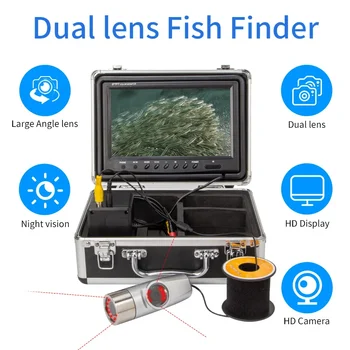 WF20 7inch Dvigubo Objektyvo Žuvų Ieškiklis HD Vaizdo Kamera 1200Line Du Objektyvai Pagal Vandens Kamera, Naktinio Matymo Prietaisas Vandeniui Suvilioti