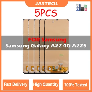 5vnt/Daug LCD Samsung Galaxy A22 4G A225 SM-A225F SM-A225F/DS LCD Ekranas Jutiklinis Ekranas skaitmeninis keitiklis Surinkimo Dalys LCD
