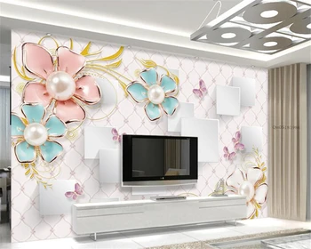 Beibehang Užsakymą 3D tapetai trijų dimensijų lauke įspaustu gėlių kambarį, miegamąjį, TV foną, freskomis tapetai, 3d phoro