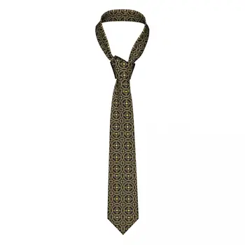 Aukso Grandinės Spausdinti Kaklaraištis Ratą Meno Office Poliesteris Šilko Kaklo Ryšius Žmogus Priedai Palaidinė Modelis Cravat