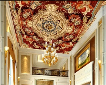 Beibehang Užsakymą asmenybės 3d tapetai HD Europos stiliaus rudos spalvos gėlių lubų 3d tapetai, grindų fone, sienos tapetai, 3d