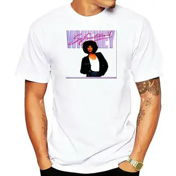 Whitney Houston VYRIŠKI T-Shirt Natūralios Gatvės Tee Marškinėliai