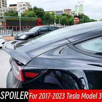 Už Tesla Model 3 2017 18 19 20 21 22 23 Galinis Kamieno Dangčio Įkrovos Ducktail Spoileris Sparnus Juodosios Anglies Automobilio Eksterjero Tiuningas, Aksesuarai