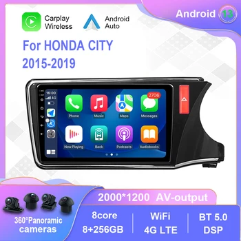 Android 12.0 HONDA MIESTAS 2015-2019 Teisę vairo Automobilio Radijo Multimedia Vaizdo Grotuvas, Navigacija stereo Carplay Nr. 2din 2 din dvd