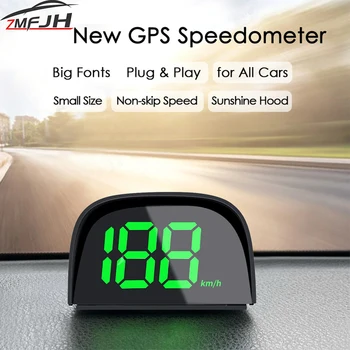 Naujas GPS Head Up Display Y05 Visiems Automobilių KMH Skaitmeninis Spidometras Protingas Gabaritas, Plug and Play 