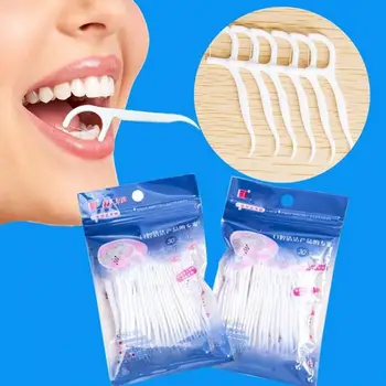 Burnos Priežiūros Elastinga 30Pcs Vaikų Dantų Siūlas Stick Dantų Tarpdančių valymo Įrankis